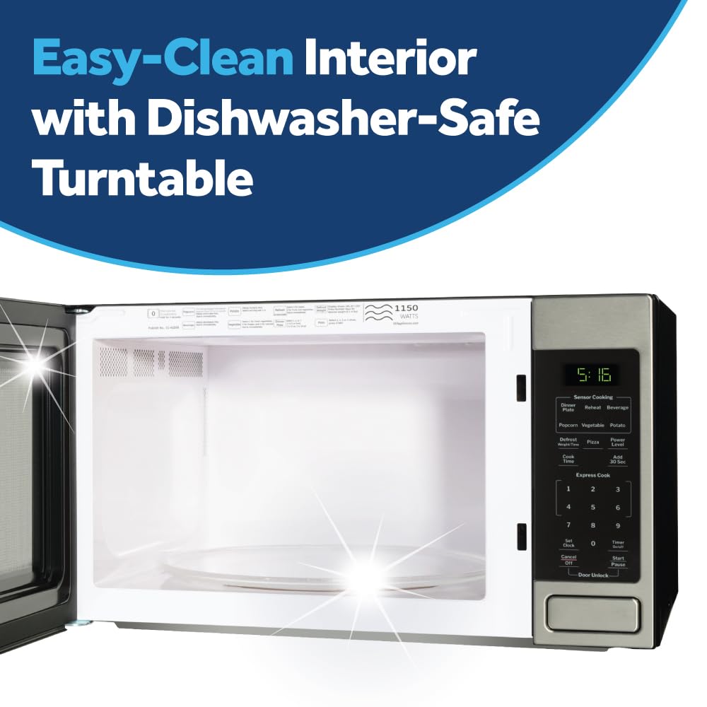 GE Countertop Microwave Instant On settings for popcorn and quick meals