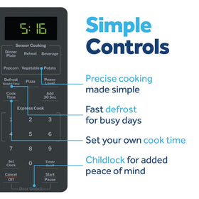 GE weight and time defrost tailored to food weight.