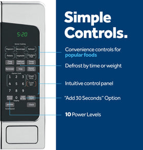 GE countertop microwave sensor cooking adjusts time for consistent results