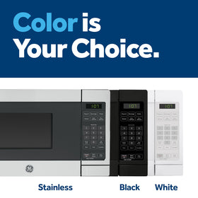 GE sleek black exterior adding modern style to any kitchen space