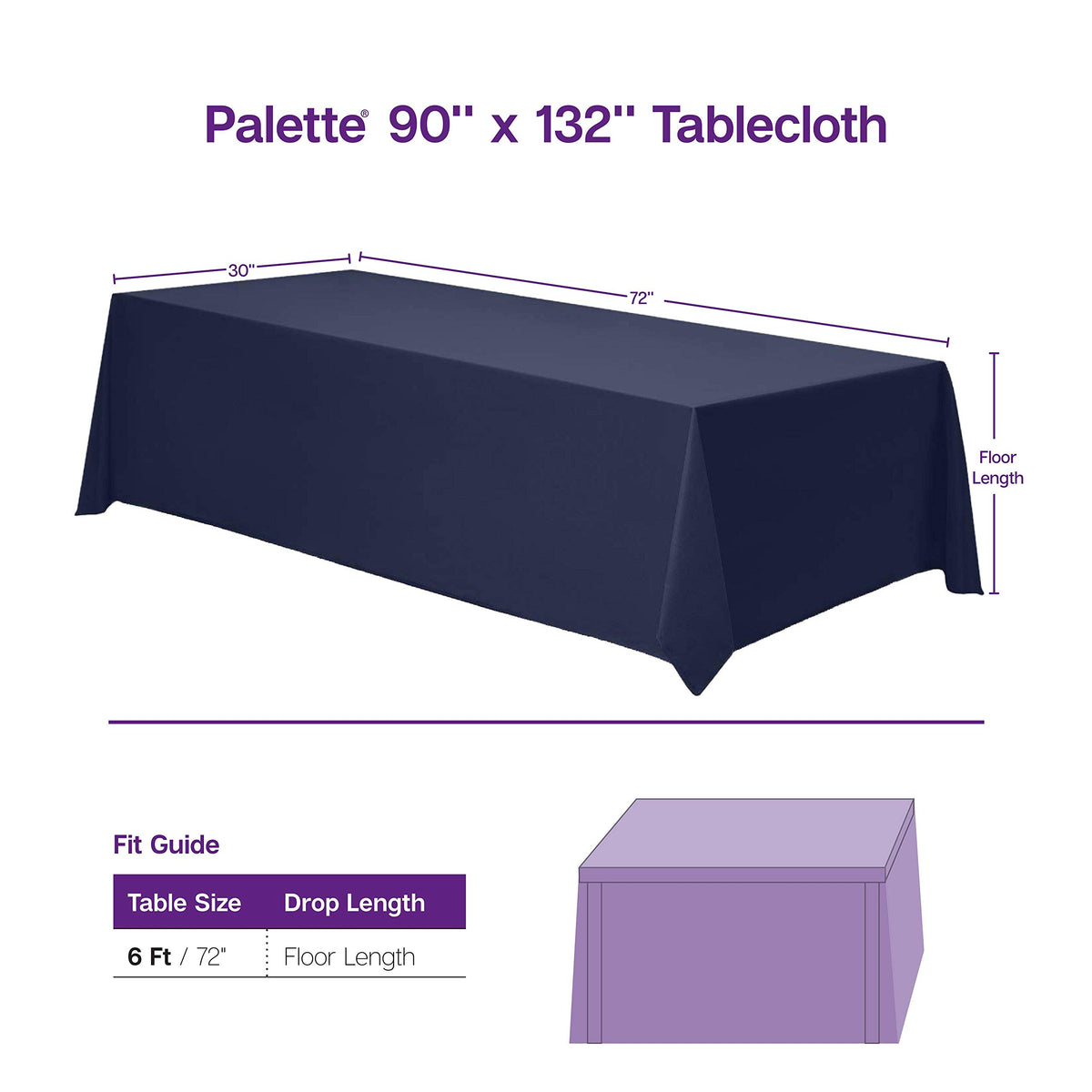 Gee Di Moda heavy-duty tablecloth demonstrates easy-care, machine-washable fabric.
