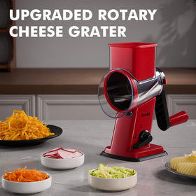 Geedel interchangeable blades support versatile shredding, slicing, and grating.