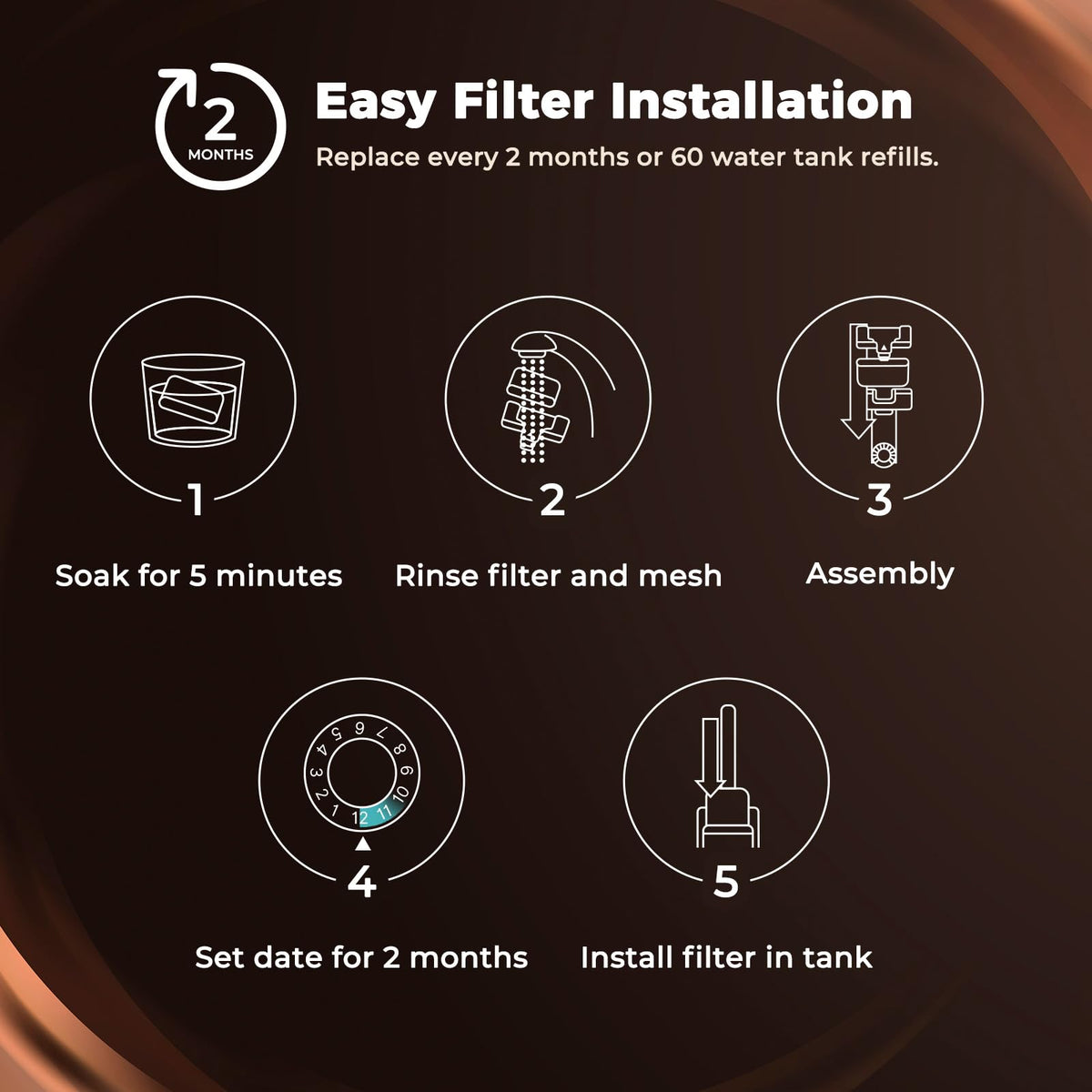 Geesta filters reduce chlorine and sulfur odors in water for better flavor.