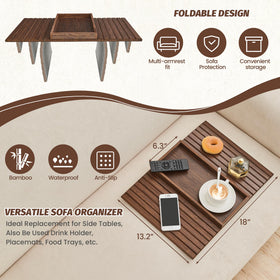 GEHE armrest table with anti-slip bottom keeps drinks stable on the sofa.