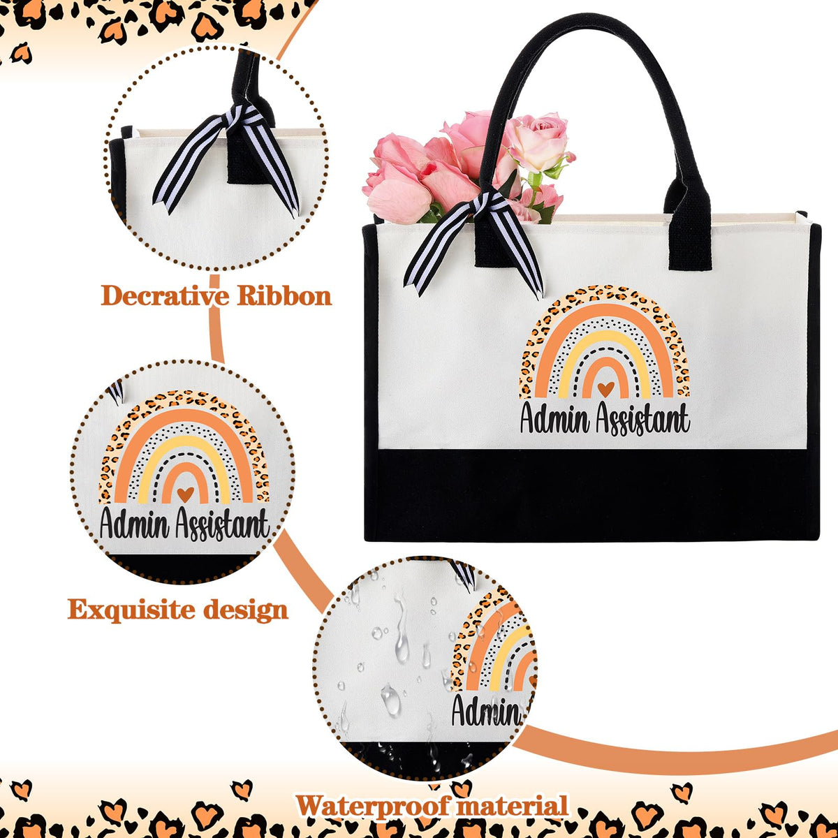 Geiserailie admin gift cosmetic bag with roomy interior for cosmetics and accessories