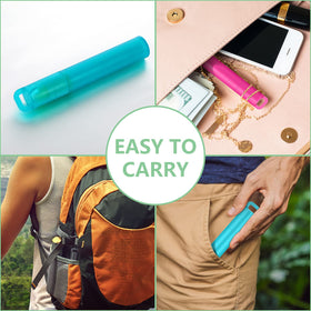 Gejoy keychain-travel straw keeps it handy for outings.