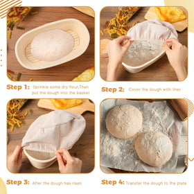 Gejoy natural rattan texture emphasizes traditional bread proofing aesthetics.