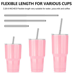Gejoy retractable travel straw with silicone tip for comfortable sipping.