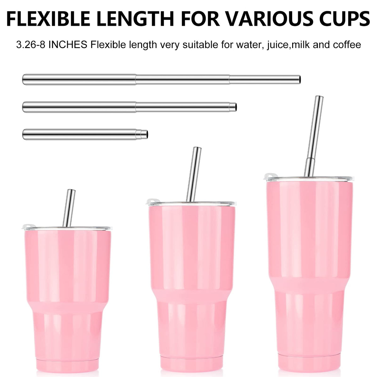 Gejoy silicone tip on straw enhances comfortable sipping on the go