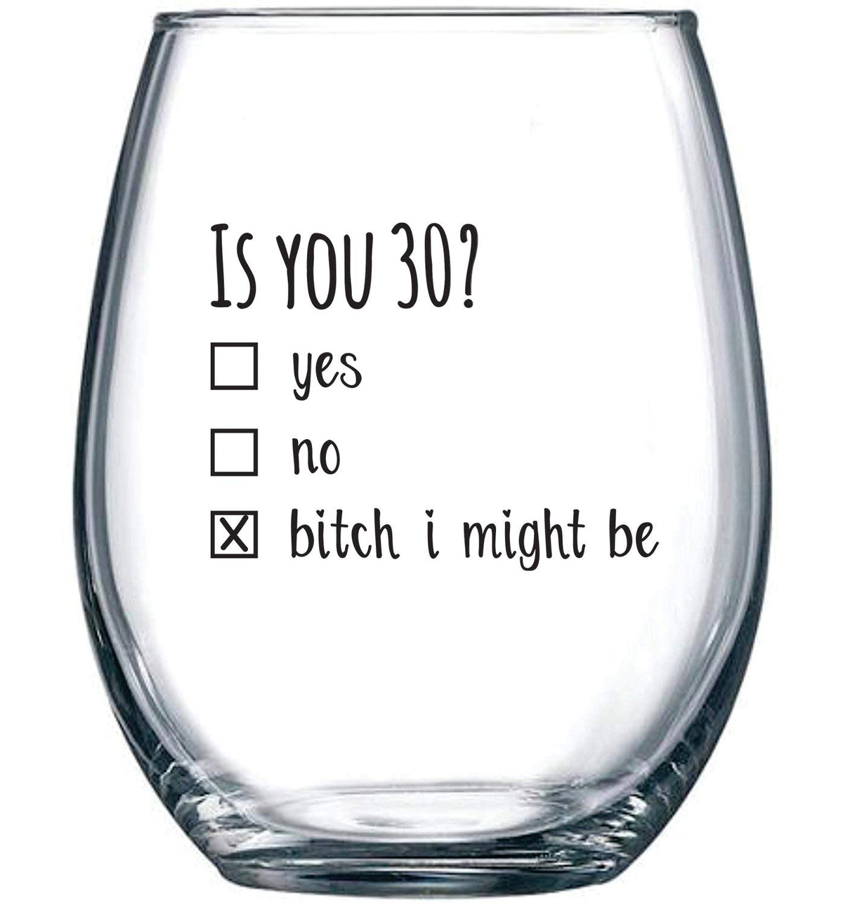 Gelid Is You 30 wine glass 15oz ideal for birthdays and stylish toasts.