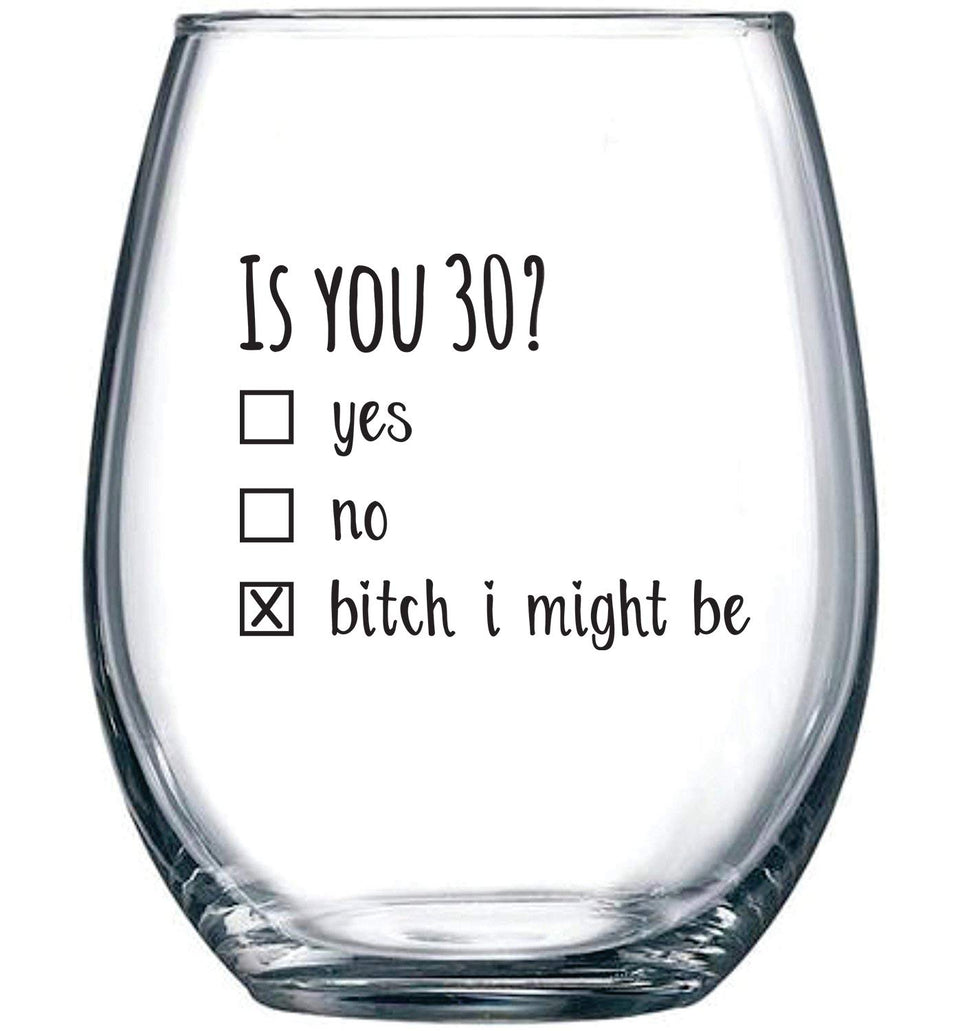 Gelid Is You 30 wine glass 15oz ideal for birthdays and stylish toasts.