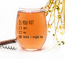 Gelid Is You 40 wine glass for 40th anniversary celebrations