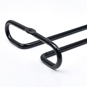 GeLive black finish stemware holder complements modern kitchens.