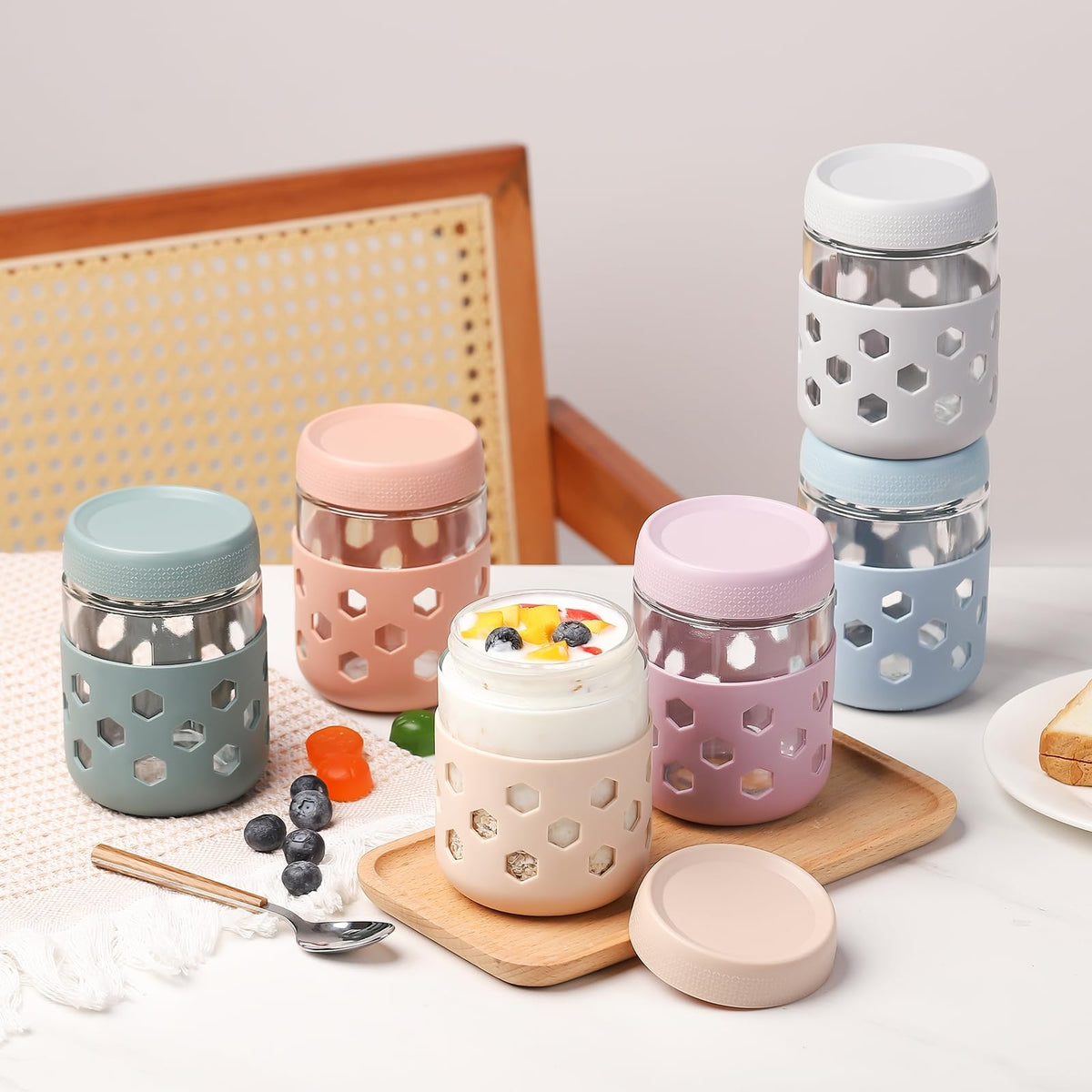 Gemice colorful silicone sleeves add personality to meal prep