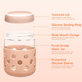 Gemice dishwasher-safe glass jar showing easy cleanup