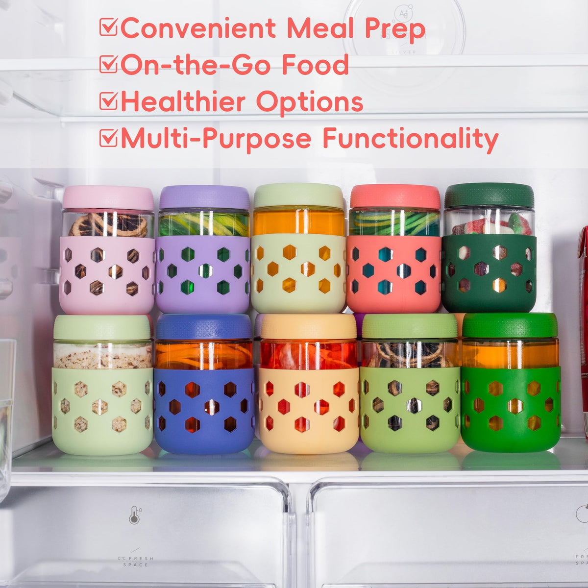 Gemice jars are freezer-friendly for prepped ingredients and sauces