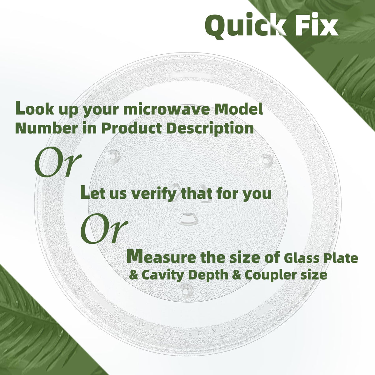 Gemroom 12.5-inch microwave turntable with visible center coupler hole.