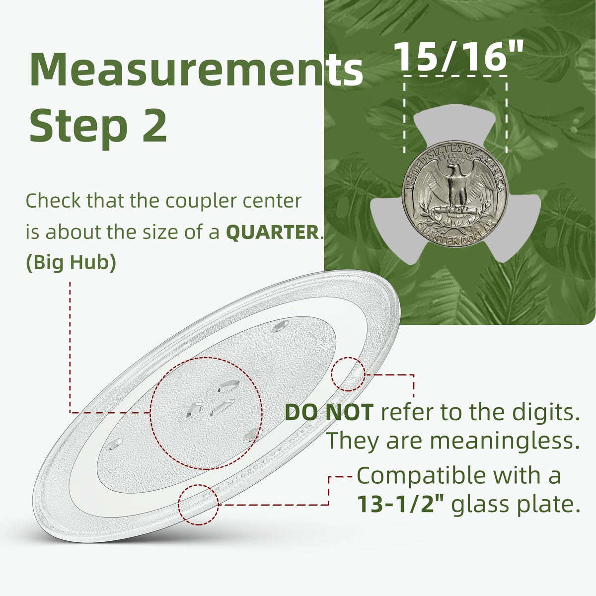 GE WB39X10032 compatible turntable plate supports consistent microwaving results.