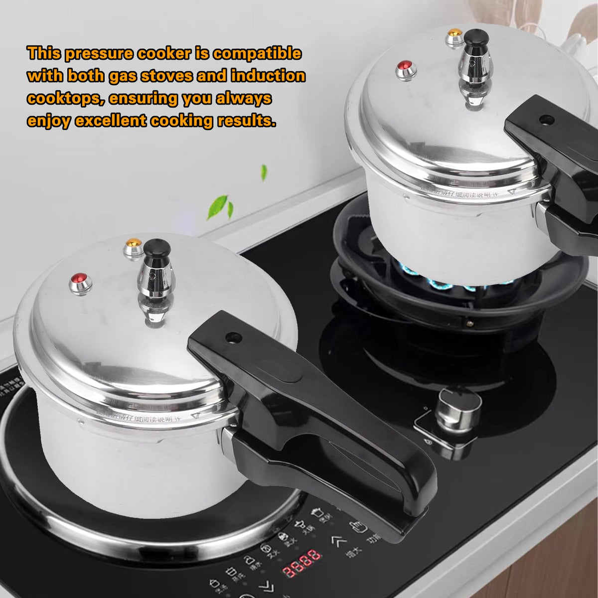 Generic aluminum alloy pressure canner highlights durable construction for daily use.
