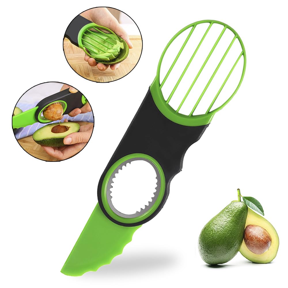 Generic avocado slicer and corer for clean pit removal.