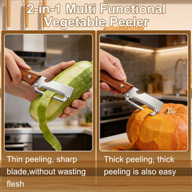 Generic peeler with wide cutting surface for efficient prep