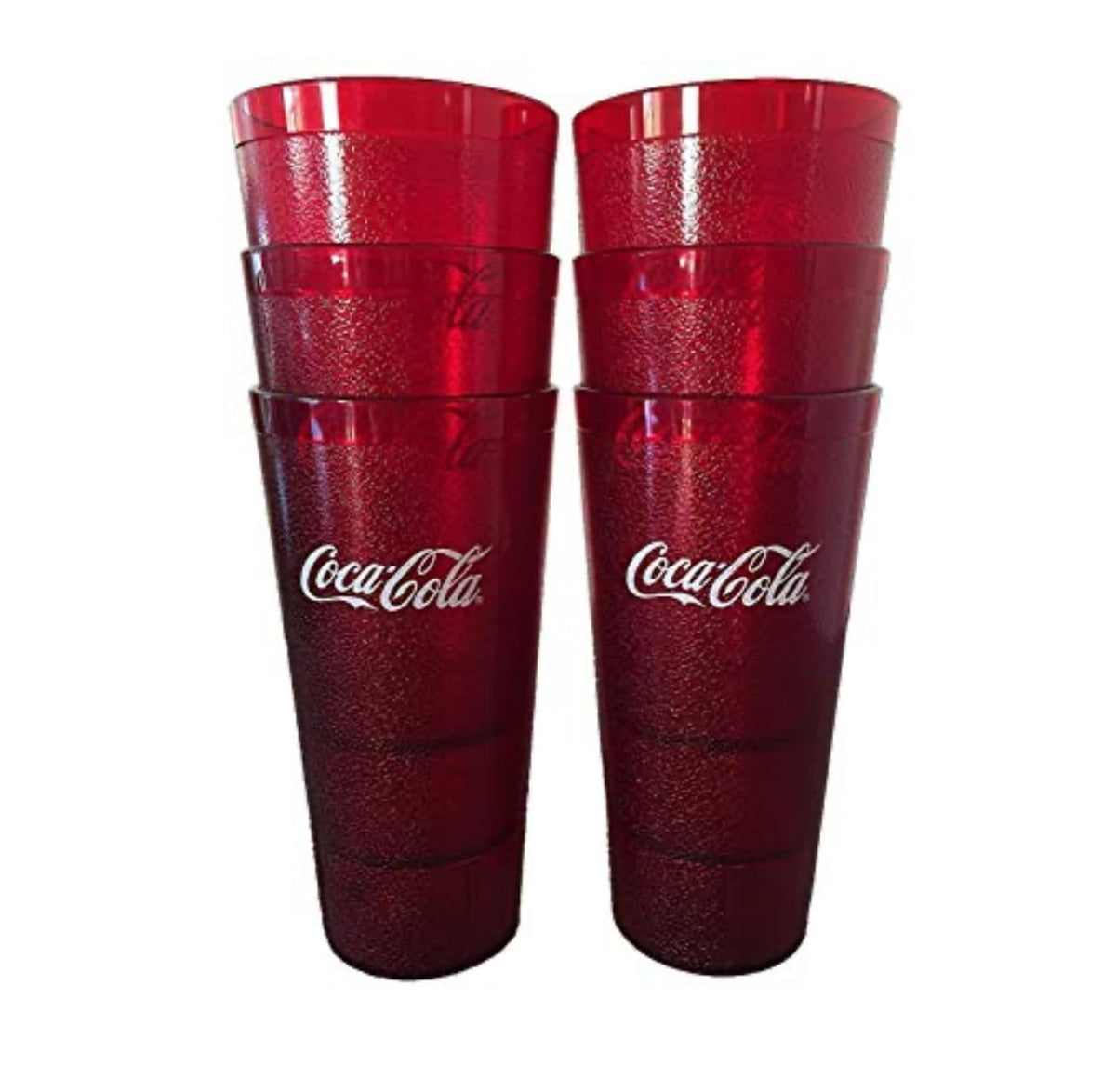 Generic Restaurant Red Plastic Tumbler 16oz, durable and reusable for everyday drinks.
