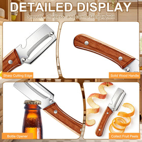 Generic peeler features stainless steel blade for durable peeling.