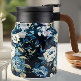 Generic vintage floral tea pot infuser holds loose leaves for flavorful brews.
