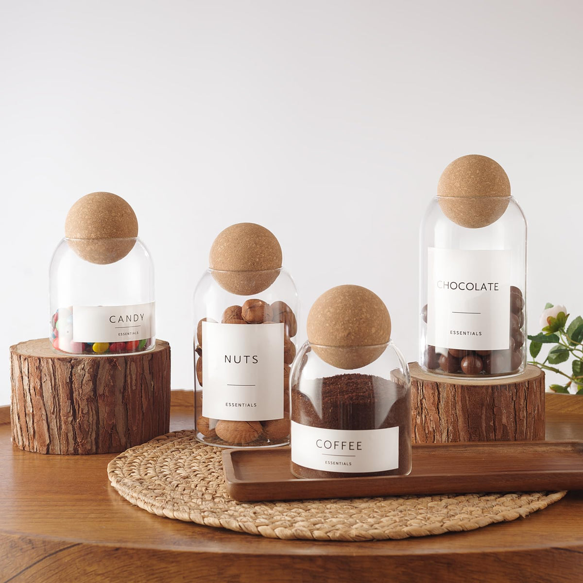 GENSTEUO elegant display for coffee bar or kitchen decor.
