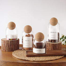 GENSTEUO display jars brighten countertops while staying practical and easy to refill.