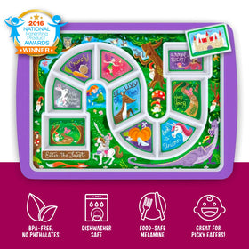Genuine Fred Dinner Winner dessert compartment keeps sweet treat separate.