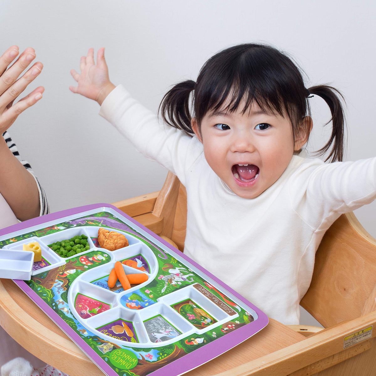 Genuine Fred Dinner Winner divided sections organize meals for picky eaters.