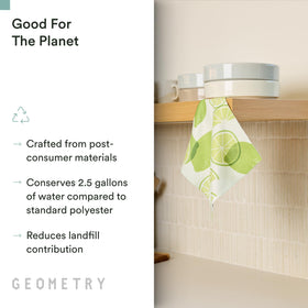Dish cloth drying on counter demonstrates fast-drying performance