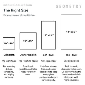 GEOMETRY two-pack kitchen towels for versatile use