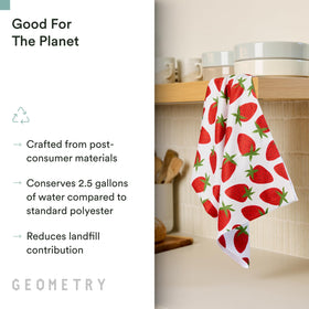 Geometry towel delivers streak-free cleaning on glass and countertops.