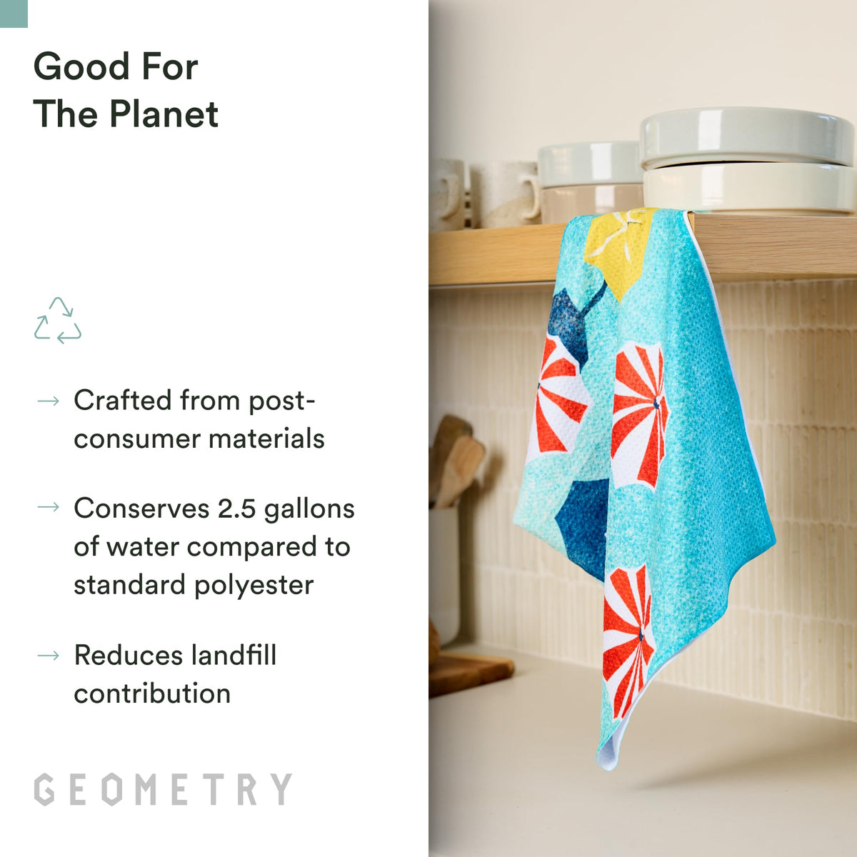 GEOMETRY Spring Kitchen Towels drying dishes with high absorbency and scratch-free cleaning