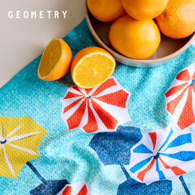 GEOMETRY high-absorbency towel captures liquid with minimal wring-out