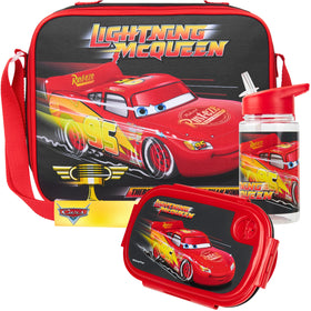 Get Trend Disney Cars water bottle with flip straw keeps drinks fresh for school days.