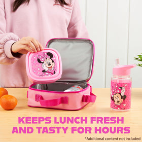 Get Trend Minnie Mouse insulated interior maintains freshness during school trips.
