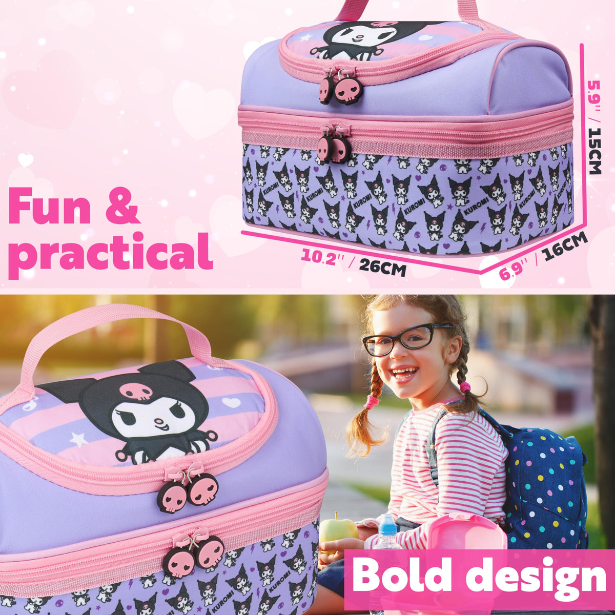 Get Trend lunch bag with PEVA lining easy wipe clean
