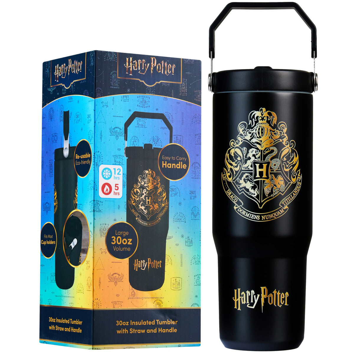 Get Trend Harry Potter 30oz tumbler with straw, ideal for school days and sports.