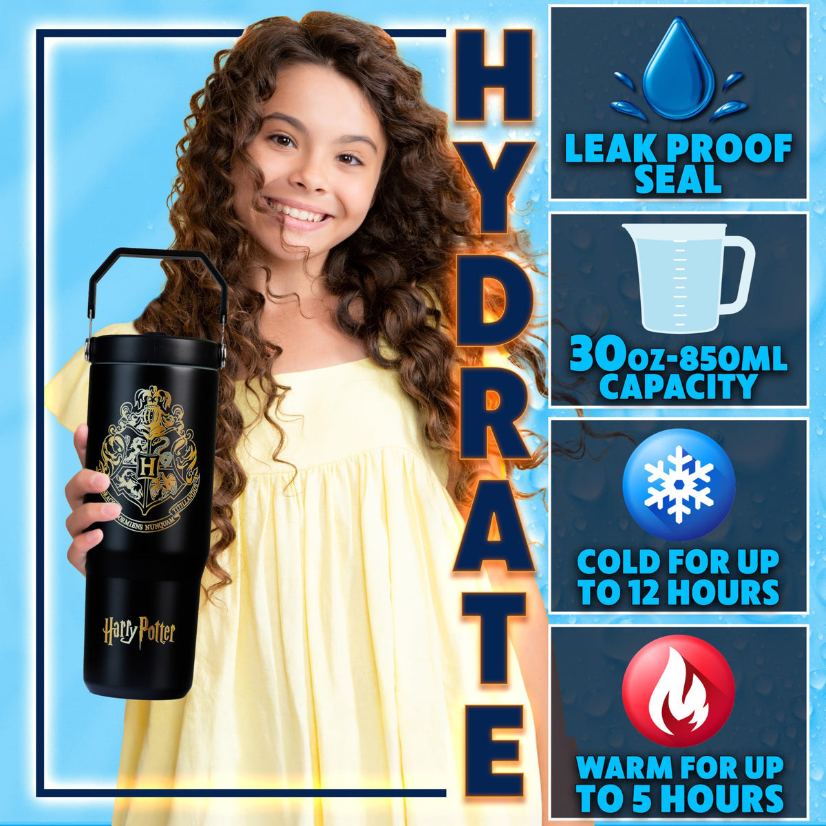 Get Trend Harry Potter tumbler features a durable stainless steel body for everyday use.