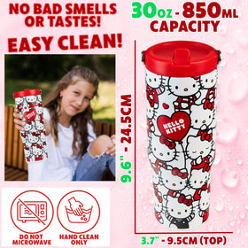 Gift-ready Hello Kitty tumbler design offers a stylish, reusable option