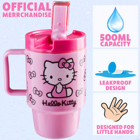 Get Trend Hello Kitty pink straw lid for spill-safe sipping.
