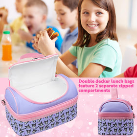Get Trend insulated dual-compartments lunch bag keeps snacks fresh for school
