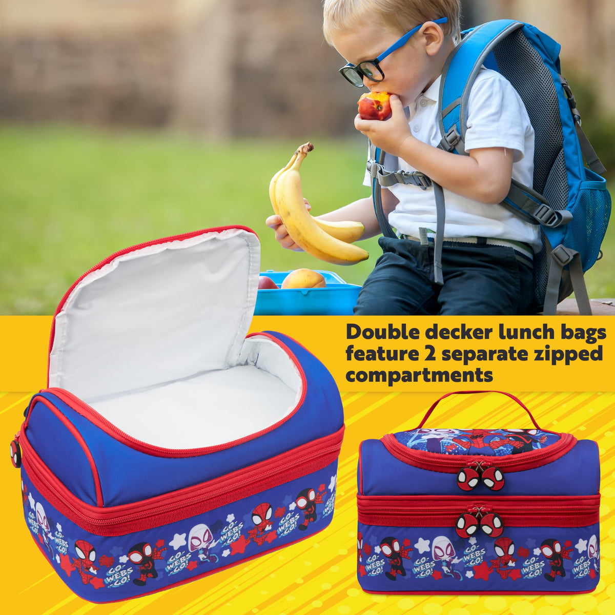 Insulated Get Trend lunch bag preserves freshness for school, picnics, or day trips.