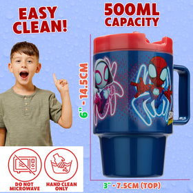 Gift-ready Spiderman bottle for birthdays or back-to-school hydration.