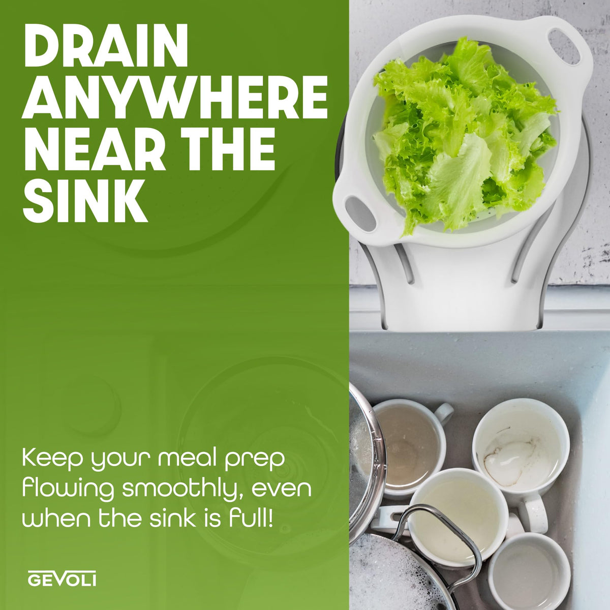 Gevoli BPA-free dishwasher-safe design for easy cleanup.