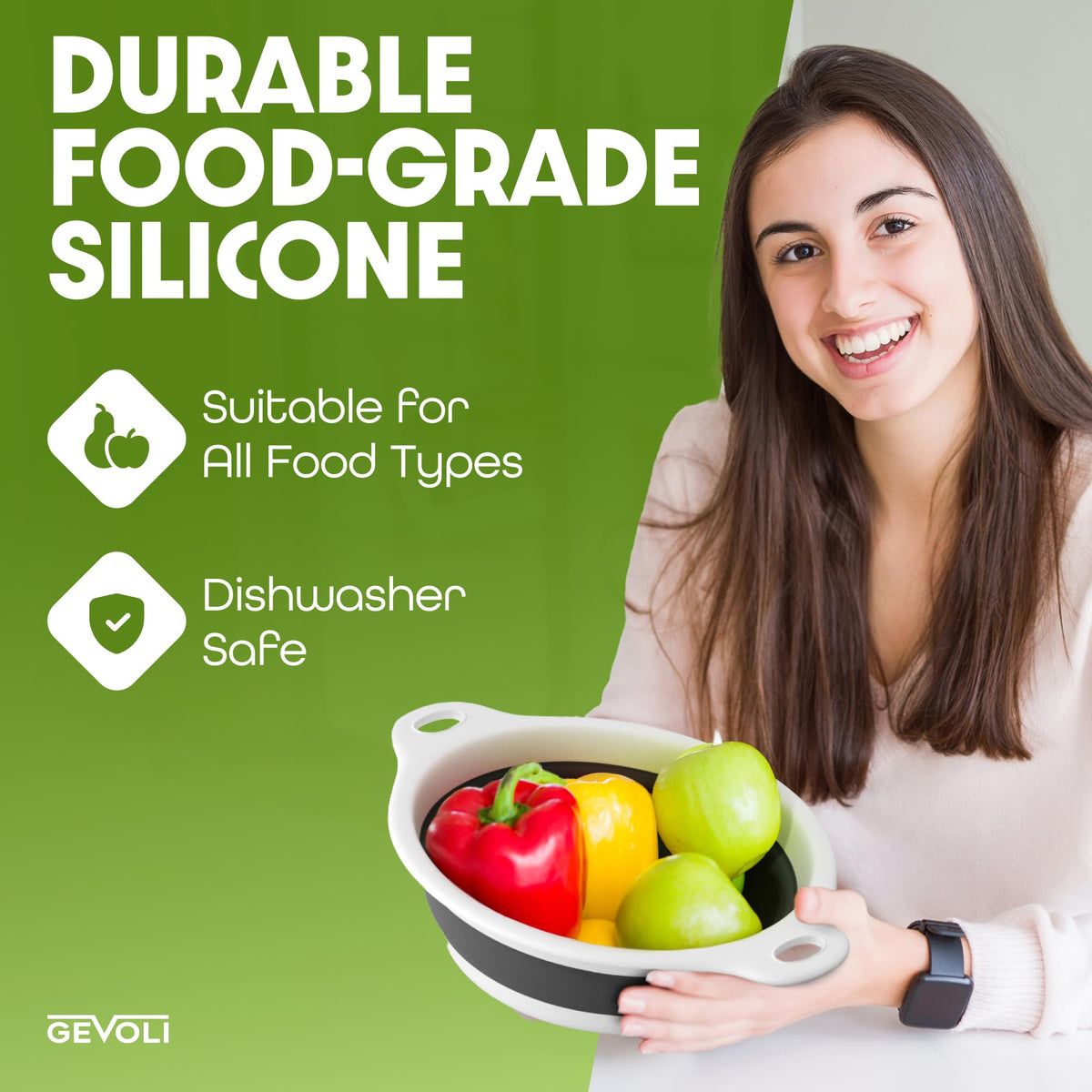 Gevoli BPA-free material for safe, easy cleaning