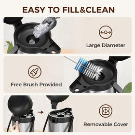 Gezoss cleaning brush included aids thorough maintenance after use.